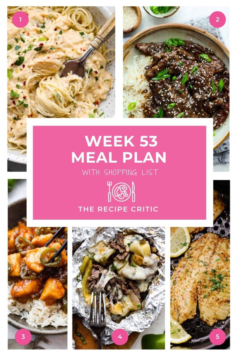 Weekly Meal Plan #53 | The Recipe Critic